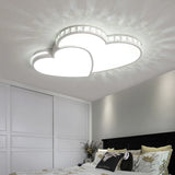 Modern Heart-Shaped Crystal LED Ceiling Light – Flush Mount Lamp for Kids’ Room, Bedroom & Living Room
