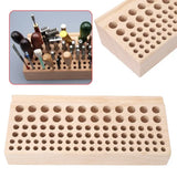 98-Hole Leather Carving Tool Storage Box – Precision Organizer for Craft & Hobby Tools