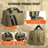 Tactical 2-Pistol Range Bag – Lockable Zipper Case with Pouches for Shooting, Outdoor Training & Secure Firearm Transport