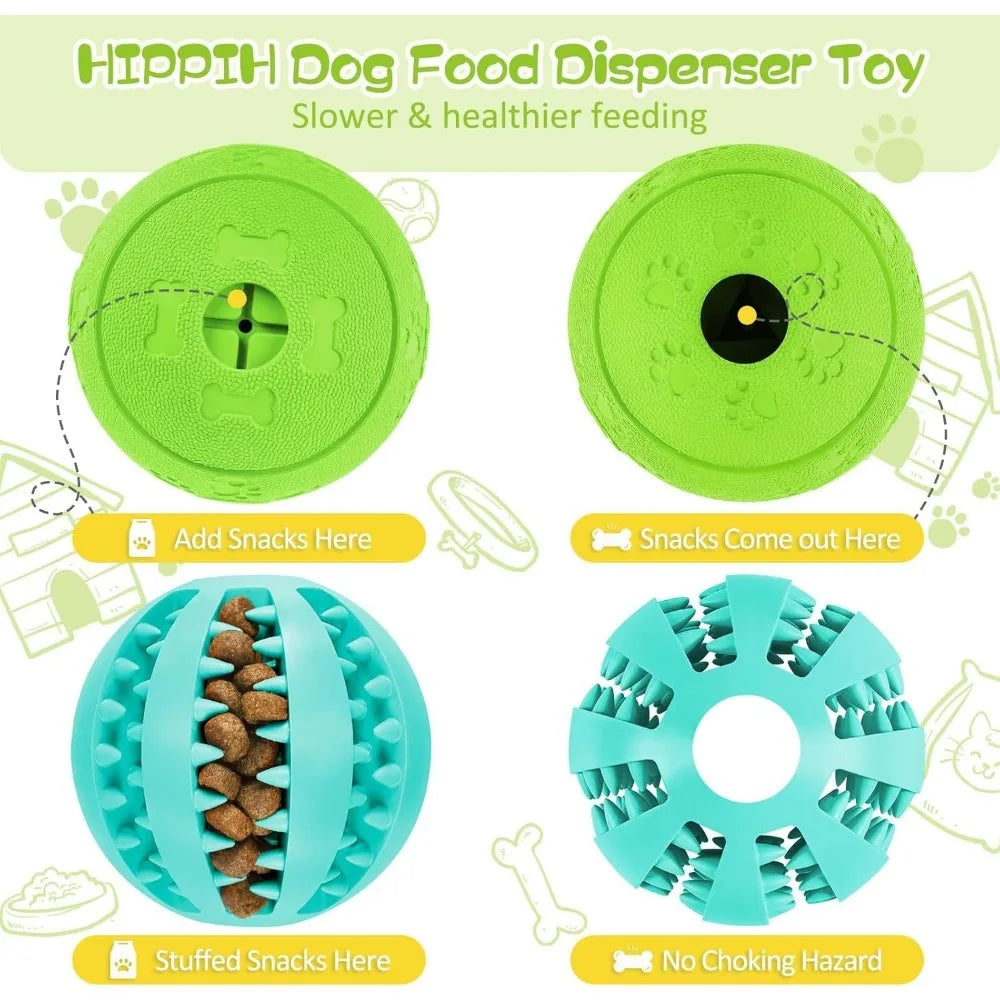 Interactive Dog Treat Ball – Durable Teething Toy, Slow Feeder & IQ Training for Puppies