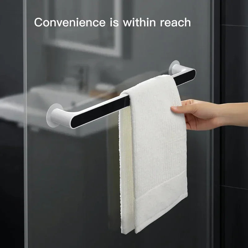 Self-Adhesive Towel Holder & Rack – Wall-Mounted No-Drill Organizer for Bathroom & Kitchen