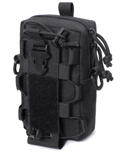 Tactical MOLLE EDC Belt Pouch – Outdoor Waist Organizer Bag | Phone & Water Bottle Carrier with Shoulder Strap