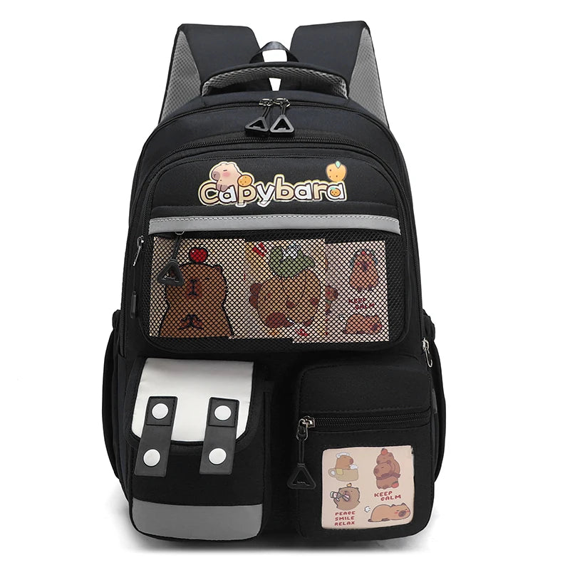 Adorable Kawaii Capybara Cartoon Backpack – Spacious & Lightweight Daypack