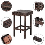 “5-Piece Rattan Patio Furniture Set – PE Wicker Table & 4 Chairs with Cushions for Garden, Yard & Outdoor Living”