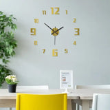 Silent DIY Wall Clock – Creative Night-Light Wall Decoration for Living Room & Bedroom