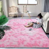 Soft Fluffy Rainbow Rug – Colorful Shaggy Carpet for Girls’ Bedroom, Nursery & Playroom Décor