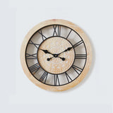 Bohemian Iron & Wood Creative Wall Clock – Natural Wind-Inspired Fusion of Rustic Charm and Modern Art Design