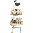 3-Tier Rustproof Hanging Shower Rack with Soap Holder – Over-Shower-Head Caddy