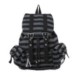 Retro Stripes School Backpack — Large-Capacity Unisex Student & Commuter Bag