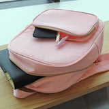 Pink Customizable Nylon Backpack – Stylish Travel & School Everyday Bag