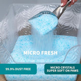 Micro Fresh Scented Crystal Cat Litter – Non-Clumping, OdorBond 30-Day Odor Control, Ultra-Absorbent & Soft Paw Comfort