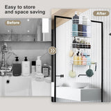 Behind-the-Door Waterproof & Rust-Proof Bathroom Basket – Over-Door Storage Organizer
