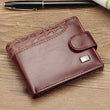 Vintage PU Leather Short Wallet for Men – Classic Bifold Design with Multi-Card Slots, Coin Pocket & Snap Closure