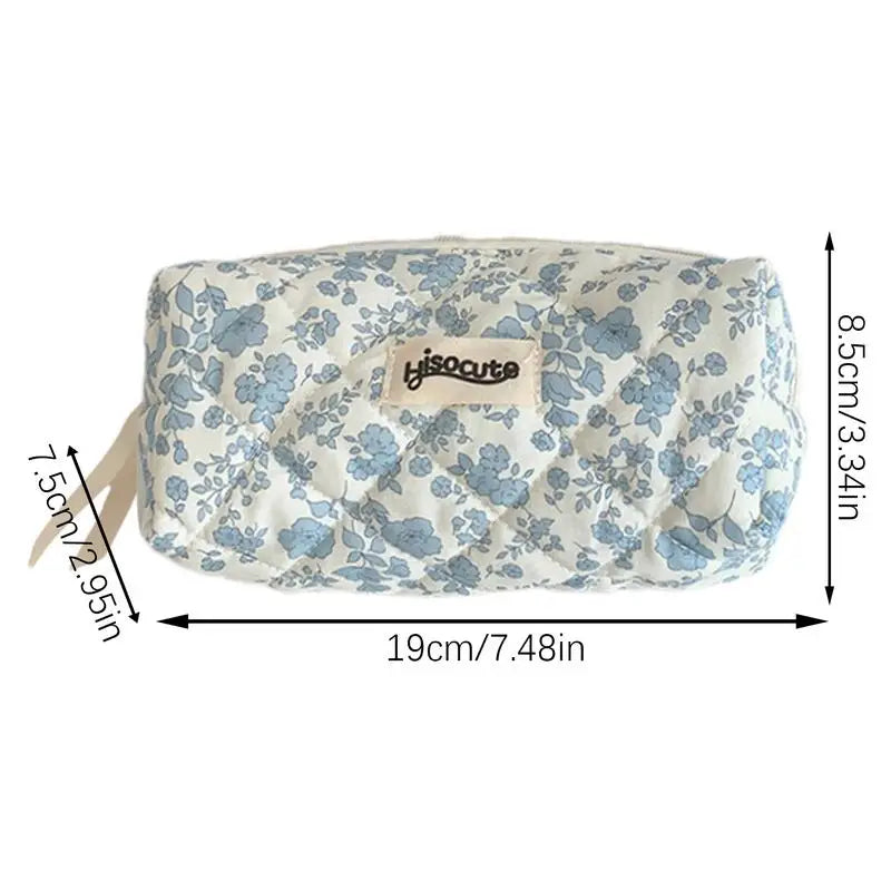 Portable Floral Pen Bag – Large Capacity Pencil Case, Multifunctional Stationery Organizer for Students & School Supplies