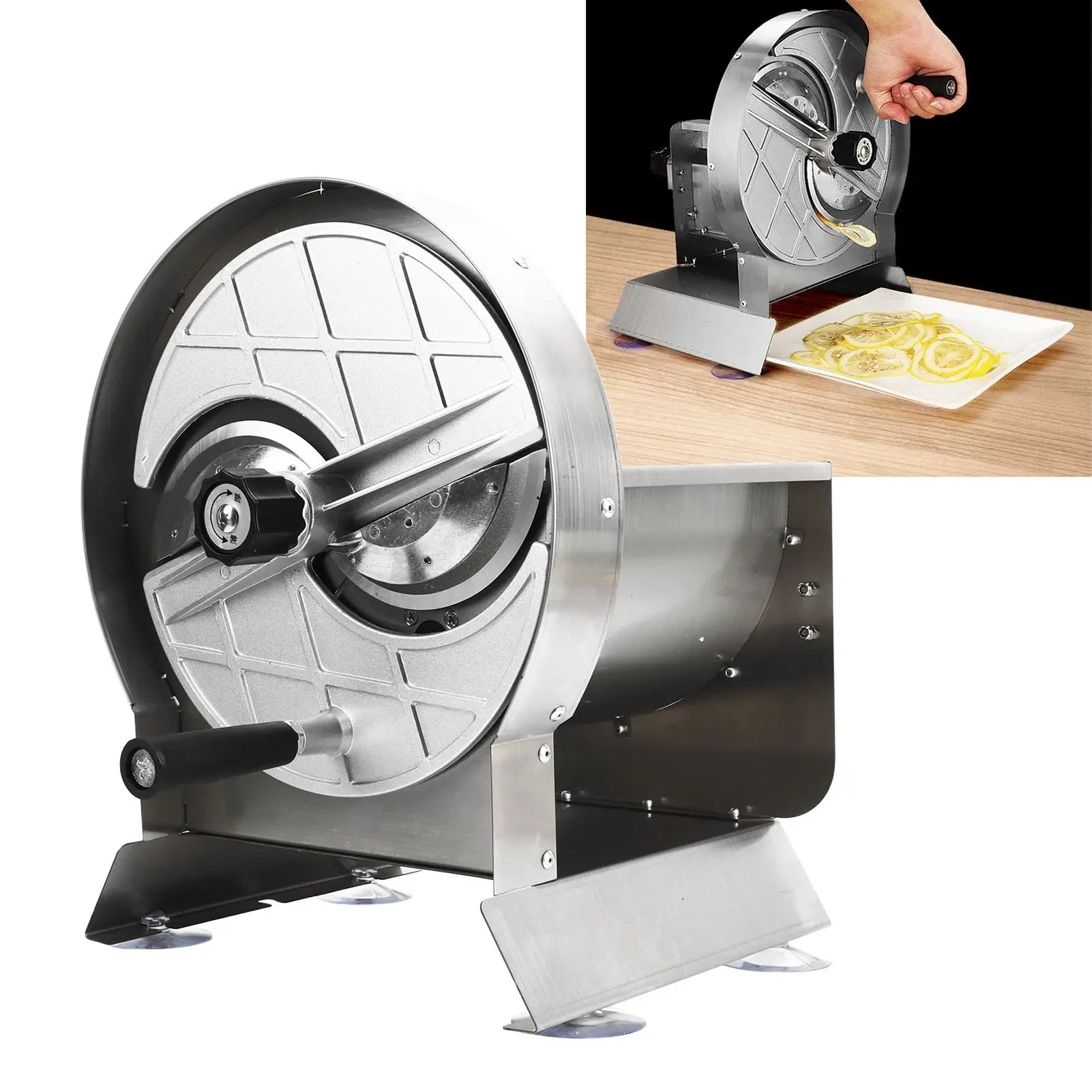 Commercial Manual Slicing Machine – Adjustable Thickness Vegetable & Fruit Cutter for Kitchen / Restaurant