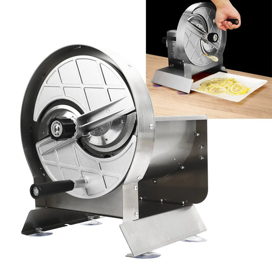 Commercial Manual Slicing Machine – Adjustable Thickness Vegetable & Fruit Cutter for Kitchen / Restaurant