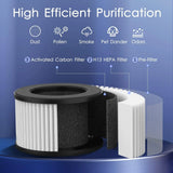 Bedroom Home Air Purifier – H13 HEPA Filter, Up to 430 sq ft Coverage, Small Portable for Car & RV