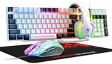 MambaSnake T11 Wired Gaming Combo – Rainbow LED Backlit Keyboard, Gaming Mouse & Headset Set for PC & Laptop