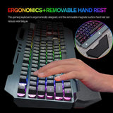 K680 Wireless Gaming Keyboard & Mouse Combo – Rainbow LED Backlit Keyboard with 3800mAh Rechargeable Battery & Metal Panel
