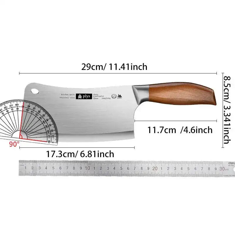 Forged Heavy-Duty Chef & Butcher Cleaver – Bone-Splitting Kitchen Knife for Home & Commercial Use 🔪