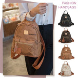 PU Leather Mini Backpack Purse for Women – Adjustable Strap Multi-Pocket Backpack for Travel & Shopping