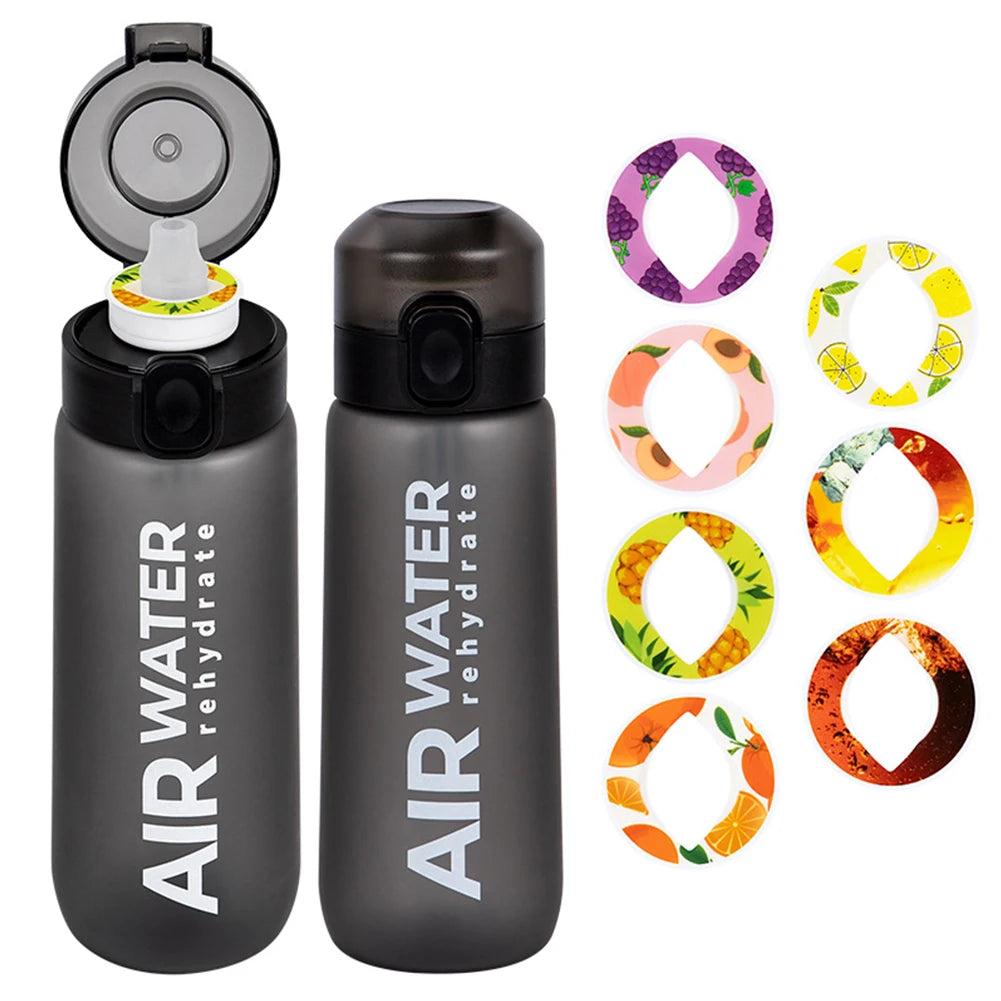 750ml Sports Water Bottle with Flavour Pod – Air-Flavored Hydration Bottle for Outdoor & Travel