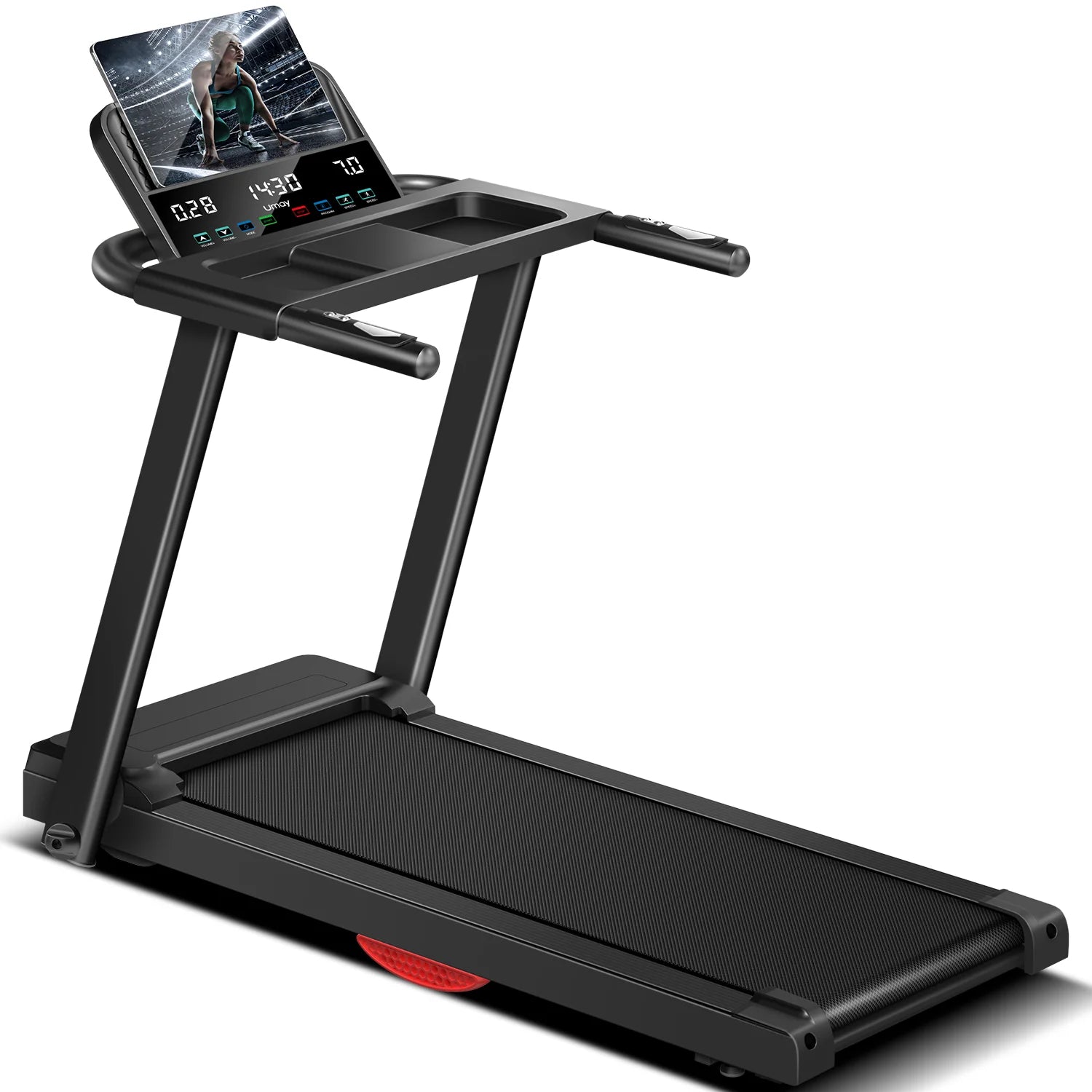 3.0HP Brushless Foldable Treadmill — Dual Shock Absorption, 300 lbs Support, HR Monitor & Quiet Running Design 🏃‍♀️