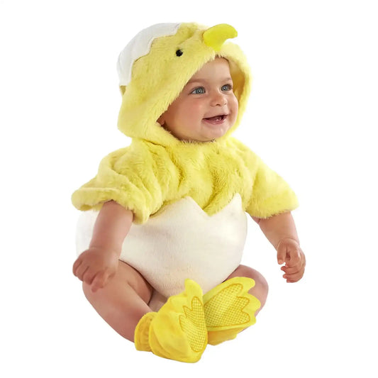 Infant Fleece Animal Cosplay Romper – Winter Hooded Paw-Shape Costume for Baby Boys & Girls 6-9 Months
