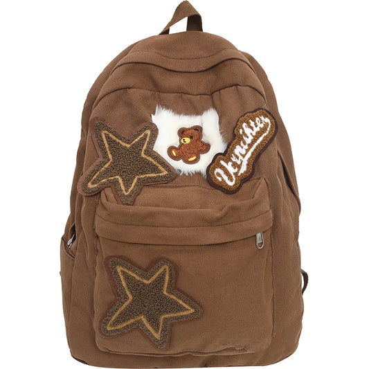 Minimalist Personality Backpack for Female College Students – Stylish Large Capacity Daily School & Travel Bag