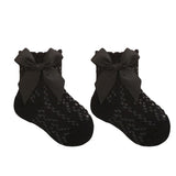 Cute Baby Girls’ Lace Ruffle Socks – Non-Slip Grip Infant & Toddler Socks for Parties, Birthdays & Photoshoots