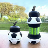 Foldable Silicone Sports Water Bottle / Collapsible Cup – Leak-Proof & Portable for Basketball, Football, Tennis, Golf, School