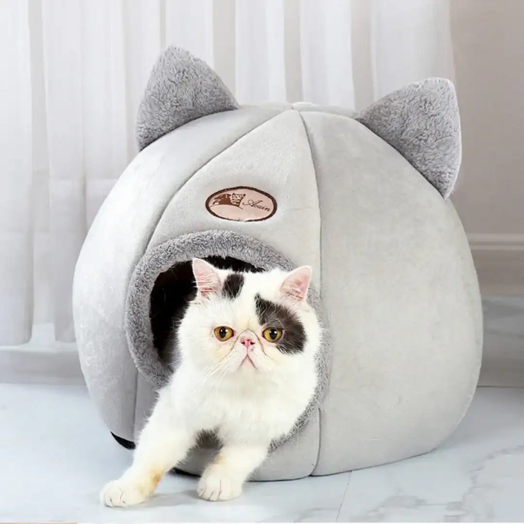 “Pet Bed with Cat Ears – Soft & Warm Cat Bed for Small, Medium & Large Cats, Machine Washable”