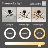Modern Black LED Semi-Flush Mount Ceiling Light – Stylish Lighting for Corridor, Staircase & Attic