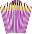 Artist Paint Brushes Set – 20 Brushes for Oil, Watercolor & Acrylic Painting on Canvas, Rock & Face (Blue)