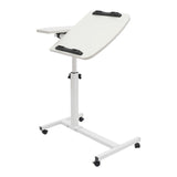 Adjustable Rolling Laptop Desk Stand with Wheels – Mobile Sit-Stand Computer Table