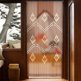 Wooden Bead Curtain – 32-Line Natural Doorway Curtain for Porch, Bedroom & Boho Home Décor (90×175 cm)