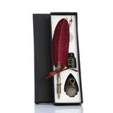 ✒️ Retro Vintage Calligraphy Feather Dip Pen Set – Quill Fountain Pen with Ink for Writing, Crafts & Gifts