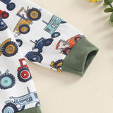 Lioraitiin Baby Boys Set – Long Sleeve Crew Neck Sweatshirt & Elastic Waist Sweatpants Infant Clothes