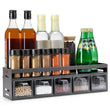 Stainless Steel Wall-Mounted Spice Rack Shelf – Punch-Free Over-Stove Organizer for Seasoning Jars & Bottles
