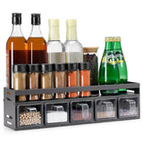 Stainless Steel Wall-Mounted Spice Rack Shelf – Punch-Free Over-Stove Organizer for Seasoning Jars & Bottles