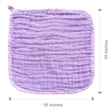 12-Pack Baby Muslin Washcloths – Soft & Absorbent Face Cloths for Newborn Bath, Wipes & Burp Rags