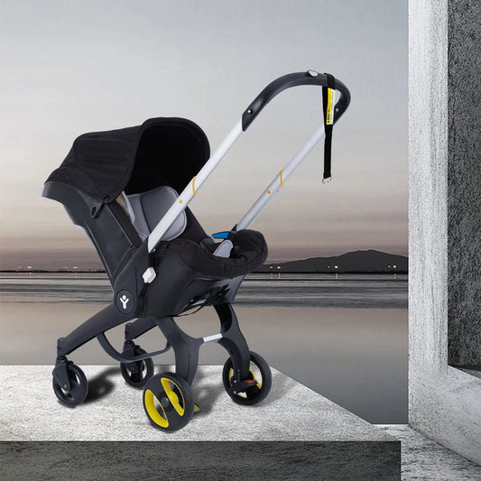 Multiride 2-Way Station Wagon Baby Stroller – Portable & Foldable Metal Frame with Adjustable Sunshade Roof