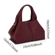 Women’s Soft Cloud Dumpling Bag – Solid Color PU Leather Clutch with Removable Strap, Retro Crossbody & Top Handle Purse