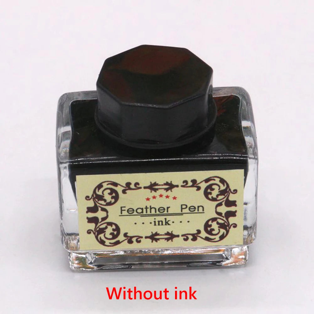 ✒️ Retro Vintage Calligraphy Feather Dip Pen Set – Quill Fountain Pen with Ink for Writing, Crafts & Gifts