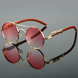 Vintage Round Sunglasses – Retro Double Bridge Multicolor Shades for Men & Women, UV400 Luxury Fashion Eyewear
