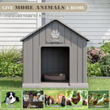 Large Outdoor Plastic Dog House – Durable Waterproof Kennel with Air Vents & Elevated Floor for All Breeds