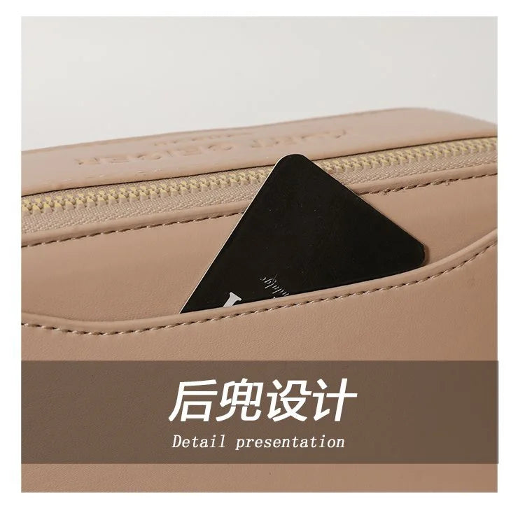 Carved Wide-Strap Square Camera Bag – Premium Satchel & Crossbody for Women