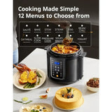 9-in-1 Electric Pressure Cooker – 6 Quart Instant Multi-Cooker with 14 Presets, Non-Stick Pot, Slow Cooker, Sauté, Steamer & More (Black)