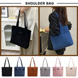 Women’s Corduroy Handbag – Large Capacity Satchel Shopping Bag (Multifunctional)