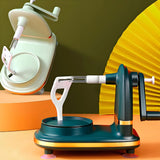 Manual Hand Crank Fruit Peeler – Labor-Saving Kitchen Tool with Suction Cup for Safe & Easy Peeling
